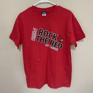 Blue 84 Louisville Cardinals‎ T-Shirt Mens M Red NEW Rock The Red Graphic Tee